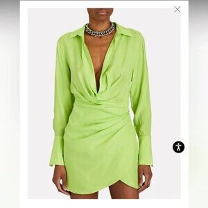 NWT- GAUGE81 NAHA DRAPED MINI SHIRT DRESS SIZE XXS ( $728)
